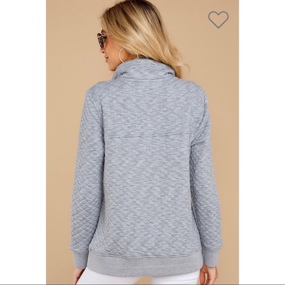 Quinn Quilted Pocket Pullover - H.Gray - Picture 3 of 7